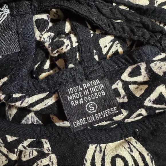 Angie Jumpsuit Strapless Wide Leg Black White Size S - Picture 5 of 5